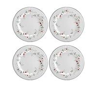 Pfaltzgraff 10970300 Winterberry Dinner Plates, White|Green|red