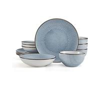 Pfaltzgraff Arlie Blue 12 Piece Dinnerware Set, Service for 4, Blue