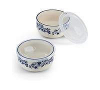 Pfaltzgraff Gabriela Storage Bowls, 6 inch, Blue and White