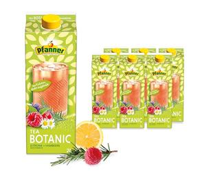 Pfanner Iced Tea Botanic Tea Raspberry Rosemary Limited Edition in Storage Pack - Herbal Tea Refined with Raspberry Juice and Rosemary Flavour (6 x 2 L)