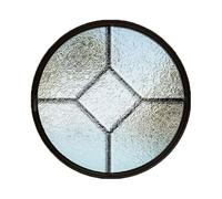 PFCDZDU Aluminum Alloy Window Replacement, Flush Mount 360° Rotatable Round Window With Handles, Tempered Glass Window For Bathroom Kitchen Decoration(Black-B,31.5x31.5in/80x80cm)