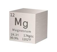 PFCKE Magnesium Cube Metal Density Cubes Pure Metal High Density Element Cube for Element Collections Lab Experiment Periodic Table Collection DIY Teacher Science Creative Gift（Magnesium，1 Inch）