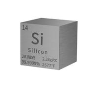 PFCKE Silicon Cube Metal Density Cubes Pure Metal High Density Element Cube for Element Collections Lab Experiment Periodic Table Collection DIY Teacher Science Creative Gift（Silicon，1 Inch）