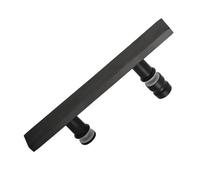 PFDHK Shower Door Handles,Sliding Door Handle 145mm Hole to Hole,Stainless Steel Handrail Door Handle,Bathroom T Bar Handle Hardware,for Bathtub Toilet Kitchen Bedroom(Black)