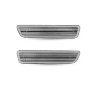 Pfdwmdoi LED Rear Reflector Bumper Light For For Mustang 2005 2006 2007 2008 2009 2Piece Clear Lens Rear Bumper LED Side Marker Light 12V Red Color(Clear lens)