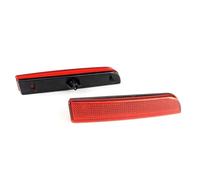 Pfdwmdoi LED Rear Reflector Bumper Light For Mitsubishi For Lancer For Evo X 2008-2014 2015 2016 Rear Bumper Reflector Brake Light Shell Housing No Bulb(Red Lens No Light)