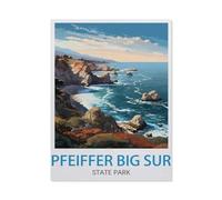 Pfeiffer Big Sur State Park，1000 Piece wooden Puzzle for An Unforgettable Family Activity - Suitable for All Ages（75x50cm）-V31
