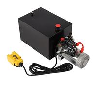 Pfeilzieher 20 Quart Hydraulic Pump, 3KW Double Acting Hydraulic Pump with Remote Control, 12V DC Hydraulic Power Unit with Steel Oil Tank for Dump Trailers and Car Lifts