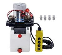 Pfeilzieher Hydraulic Power Unit Double Acting Hydraulic Pump 4.5 Quart Reservoir 12V DC Double Solenoid Electric Trailer Pump for Dump Trailer Car Lifting