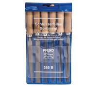 Pferd 11706100 Key File in Plastic Pouch, Multi-Colour, 100 mm, Set of 6 Piece