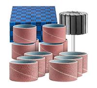 PFERD 42298005 Sanding Sleeve Set 13 Pieces | Corundum Diameter 45 x 30 mm A40, 60, 80, 150 Including Holder with Shaft Diameter 6 mm | for Universal Applications 45 x 30 mm