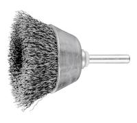 PFERD 43298011 Cup Brush Untwisted TBU, Diameter 50 mm, Shaft Diameter 6 mm, Steel Wire Diameter 0.30, for Straight Grinders, Drills, Bending Shafts