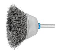 PFERD 43298012 Cup Brush Untwisted TBU, Diameter 50 mm, Shaft Diameter 6 mm, Stainless Steel Wire Diameter 0.30, for Straight Grinders, Drills, Bending Shafts