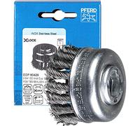 PFERD 43305026 Cup Brush, Diameter 65 mm, Braided 0.50 mm Steel Wire, X-Lock Attachment, for Quick and Comfortable Tool Change