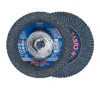 PFERD 67212 Polifan Zirkon Curve Radial Type Flap Disc, Zirconia Alumina, 4-1/2" Diameter, 5/8-11 Thread, 13300 RPM, 40 Grit
