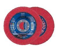 PFERD 67344 Polifan PFR Curve Radial Type Flap Disc, Ceramic Oxide, 5" Diameter, 7/8" Arbor Hole, 12200 RPM, 60 Grit