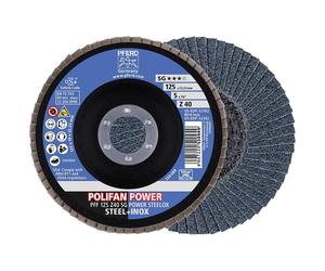 PFERD 67686185 Z SG Flap Disc 180mm dia 22.23mm bore 10pcs Steelox