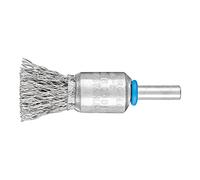 PFERD Brush Brush Untwisted PBU, Diameter 15 mm, Shaft Diameter 6 mm, Stainless Steel Wire Diameter 0.35, 43298002 - for Straight Sanders, Drills, Bending Shafts