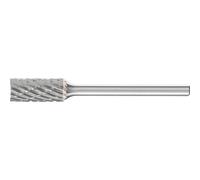 PFERD ZYAS 21200483 Carbide Burr, Cylinder Shape with Spur Toothing, 3 Plus Teeth, Burr Diameter 6 mm, Shaft Diameter 3 mm, Length 43 mm, for Universal Applications on The Most Important Materials