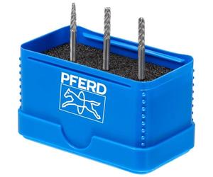 PFERD Carbide High-Performance Small Milling Bit Set, 3-Piece All-Round Toothing, Shaft Diameter 3 mm, Burr Diameter 3 mm, 21901403 - for Universal Use on The Most Important Materials