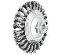 PFERD Cone Brush Ø100mm M14 steel Ø0.50mm for angle grinder