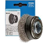 PFERD Cup Brush, Diameter 60 mm, unbraided, 0.30 mm Stainless Steel Wire, X-Lock Socket, 43468925 - for Quick and Comfortable Tool Changes