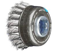 PFERD Cup Brush, Diameter 65 mm, Knotted, 0.35 mm Stainless Steel Wire, X-Lock Socket, 43305027 - for Quick and Comfortable Tool Changes