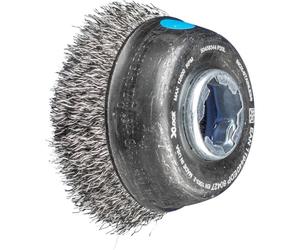 PFERD Cup Brush, Diameter 75 mm, Unbraided, 0.30 mm Stainless Steel Wire, X-Lock Socket, 43469007 - for Quick and Comfortable Tool Change