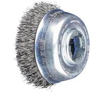 PFERD Cup Brush, Diameter 75 mm, unbraided, 0.30 mm Steel Wire, X-Lock Socket, 43469006 - for Quick and Comfortable Tool Changes