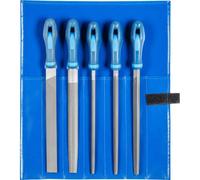 PFERD Workshop File Set in PVC Roll Bag, 5 Files, Cross Cut H1, 250 mm, 11800541 - Suitable for Coarse Cutting and Roughing