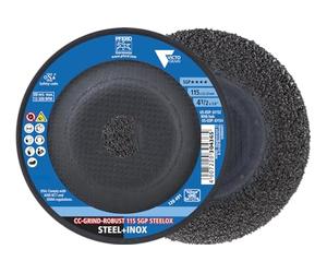 PFERD Grinding Disc - Pack of 10 - CC-Grind®-Robust, 4-1/2" x 7/8" - SGP STEELOX VICTOGRAIN® Ceramic - High-Performance Abrasive Disc for Aggressive Grinding - Part 61152