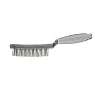 PFERD HBUP 43698007 Hand Brush 3 Rows Steel Wire Diameter 0.40 cm with Plastic Body and Ergonomic Handle