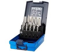 PFERD HSS Burr Set, 10 Pieces, Tooth 3, Shank Diameter 6 mm, 22900813 - for Cutting Steel, Cast Steel and Cast Iron