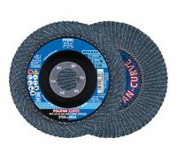 PFERD Polifan Curve Flap Washer, Pack of 2, Diameter 125 mm, Width M (11 mm), Z40, SGP Steelox, 69398197 for Precise Fillet Seam Processing