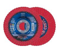 PFERD POLIFAN®-Curve Radial Type Flap Disc - 4-1/2" x 7/8", 60 Grit Ceramic Oxide, Welding Accessory and Angle Grinder Attachment - for Steel and Stainless Steel (INOX) Grinding - Pack of 1 - Part
