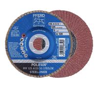 PFERD POLIFAN flap Disc 125mm 10 pcs for steel and INOX