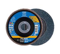 PFERD Polifan Serrated Washer, Pack of 10, Diameter 125 mm, Z 120, Conical, PSF Steelox, 67769125 for Steel and Stainless Steel (INOX)