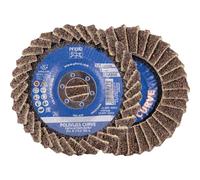 PFERD POLIVLIES® Curve Flap Disc, PVL-R, 5" x 7/8, Fine Grit, Aluminum Oxide, Surface Conditioning Wheel - Part 45925