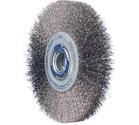 PFERD POS Round Brush Wide Untwisted RBU | Diameter 200 x 25 x Variable Bore Steel Wire Diameter 0.30 | 43701259 - for The Grinding Stand