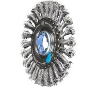 PFERD Round Brush, 115 x 12 mm, Knotted, 0.50 mm Stainless Steel Wire, X-Lock (22.23 mm), 43312036 - for Quick and Comfortable Tool Changes