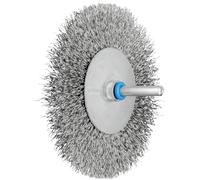 PFERD Round Brush Unknotted RBU | Diameter 100 x 10 mm Shaft Diameter 6 mm Stainless Steel Wire Diameter 0.30 | 43198008 - for Straight Grinders, Drills, Bending Shafts