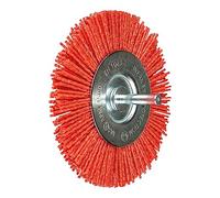 PFERD Round Brush Untwisted RBU Coarse (RED) | Diameter 100 mm Shaft Diameter 6 mm RED Filament Diameter 1.27 mm | 43740168 - for Drills