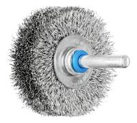 PFERD Round Brush Untwisted RBU | Diameter 50 x 15 mm Shaft Diameter 6 mm Stainless Steel Wire Diameter 0.20 | 43198002 - for Straight Sanders, Drills, Bending Shafts