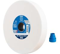 PFERD Sanding Disc 200 x 30 x 32 mm HSS Design Grain Size 60 White Corundum 39008457 - Sanding Disc for Processing High-Alloy Steels with Integrated Reducing Sleeves (25/20/16 mm)