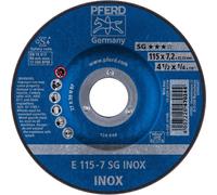 PFERD Sg Inox Grinding Disc 115x22.23mm 10 pcs Stainless Steel 62211623
