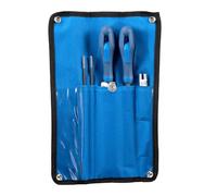 PFERD Sharpening File Set CS-SLS-4.0 in Roll Bag | Diameter 4 mm | 5/32 Inch for Chain Pitch 1/4 Inch and 3/8 Inch Low Profile | 11099140 - for Comfortable and Power-Saving Sharpening of Saw Chains
