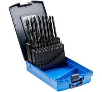 PFERD Steel Twist Drill Set, 19 Pieces, Diameter 1-10 mm, HSS-G N, DIN 338, 118°, 25203701, Universal use