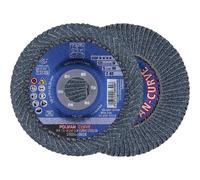 PFERD Polifan Curve Flap Washer, Pack of 2, Diameter 125 mm, Width M (11 mm), Z40, SGP Steelox, 69398197 for Precise Fillet Seam Processing
