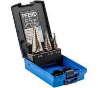 PFERD step drill bit set 3 HSS bits 4-30 mm in case