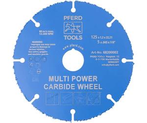 PFERD Tools DS Multi Power Carbide Cut-Off Wheel, 5" x .045 x 7/8 Arbor